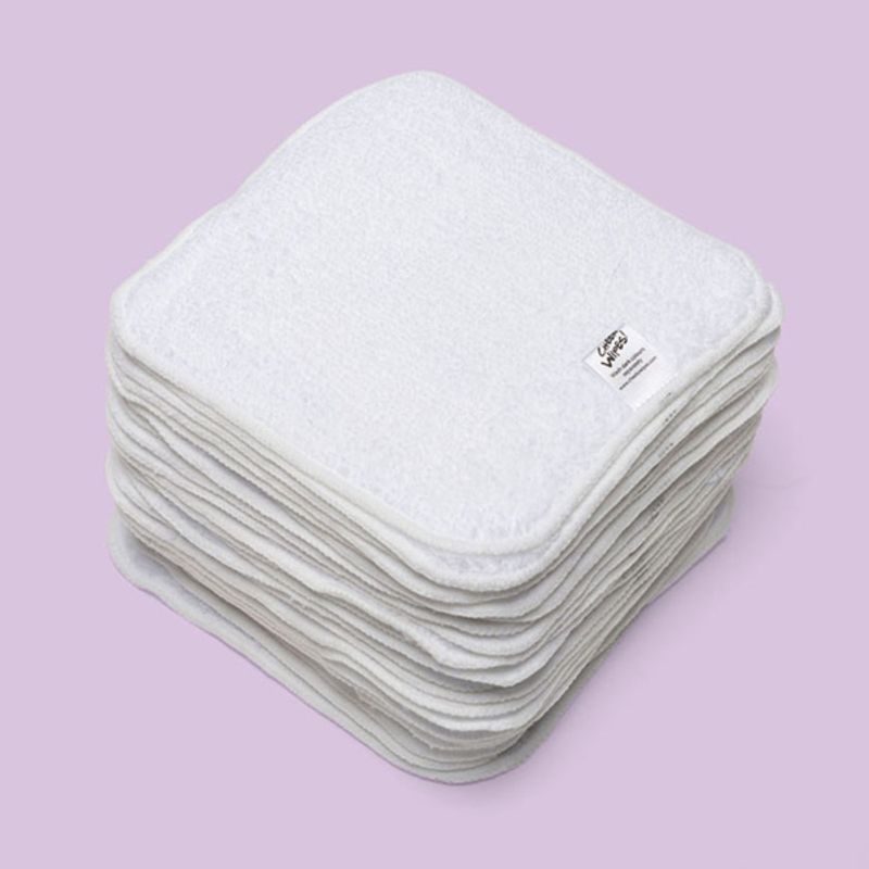 Cheeky Wipes 25 kluter økobomull hvite