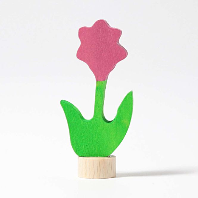 Hovedbilde Grimm's figur til bursdagsring rosa blomst