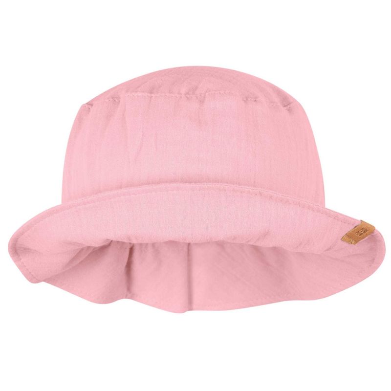 Pure Pure bøttehatt musselin rosa UPF 50+