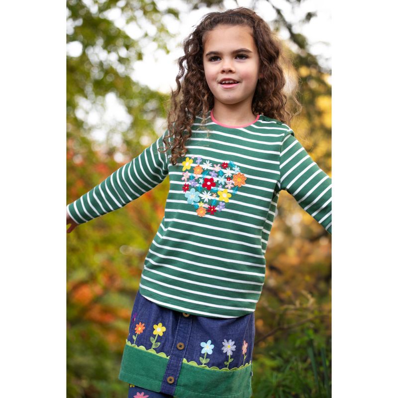 Frugi kordskjørt blomster - str. 5-10 år