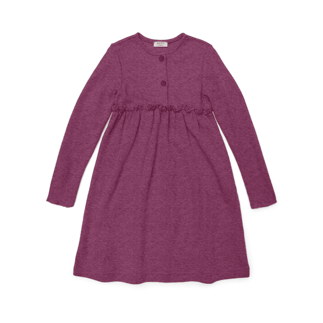 Hovedbilde Petit by Basics ullkjole mørk rosa langermet