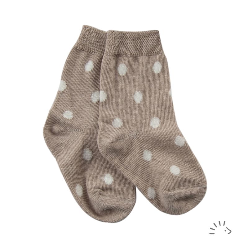 Iobio sokker beige prikkete