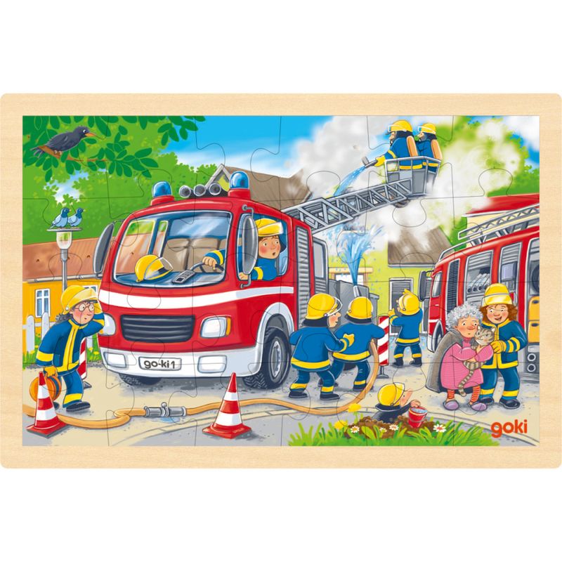 Goki puslespill brannbil 24 brikker