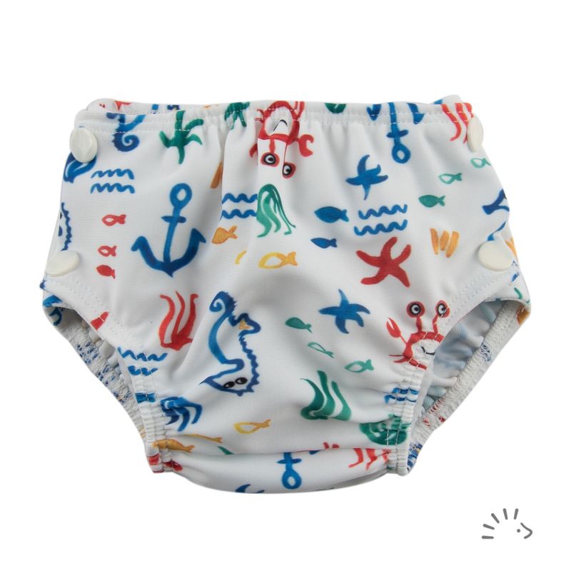 Popolini badebleie med sideknepping 3-9 kg