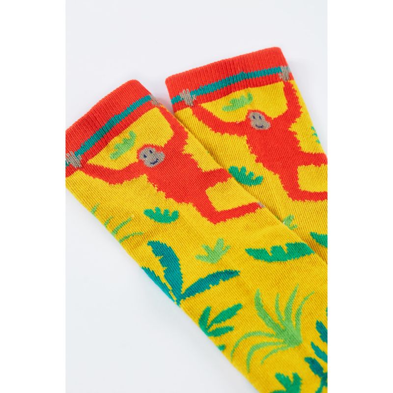 Frugi sokker 3-pk. Rock My Socks ape/banan - kun 35/38
