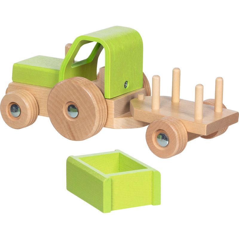 Goki traktor med henger lysegrønn