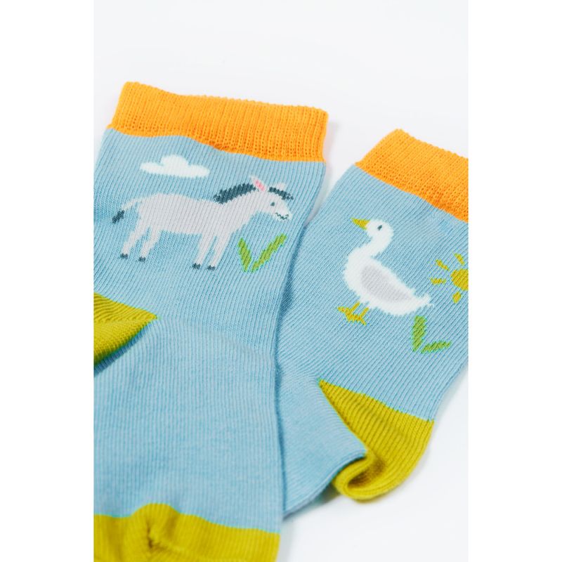 Frugi 3-pk. sokker Little Socks grønnsaker/gårdsdyr - 1-2 år