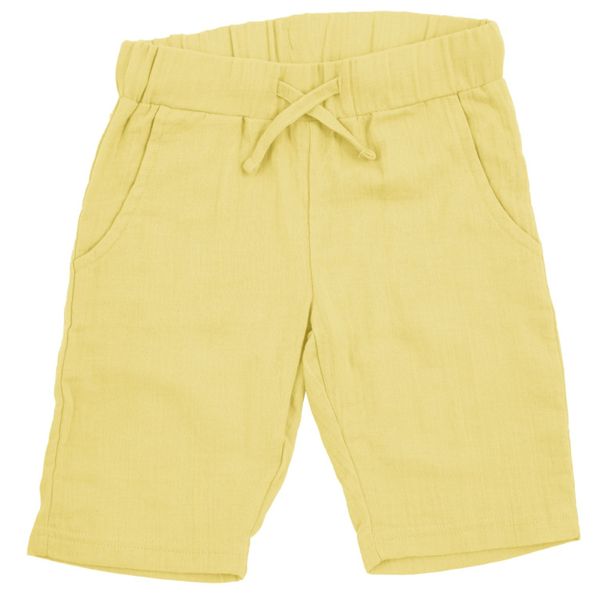 Maxomorra knelang shorts musselin gul