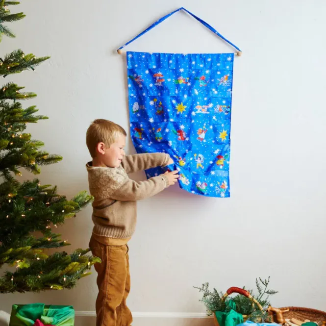 Hovedbilde Sarah's Silks adventskalender i silke blå