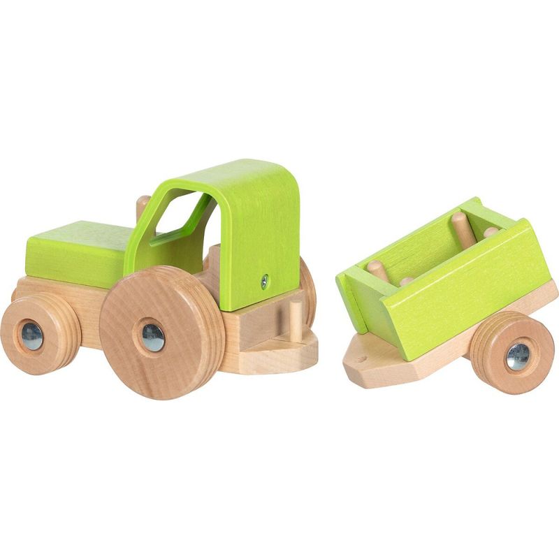 Goki traktor med henger lysegrønn