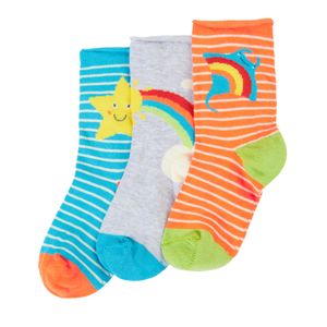 Hovedbilde Frugi 3-pk. sm&aring;barnssokker bambusviskose ...