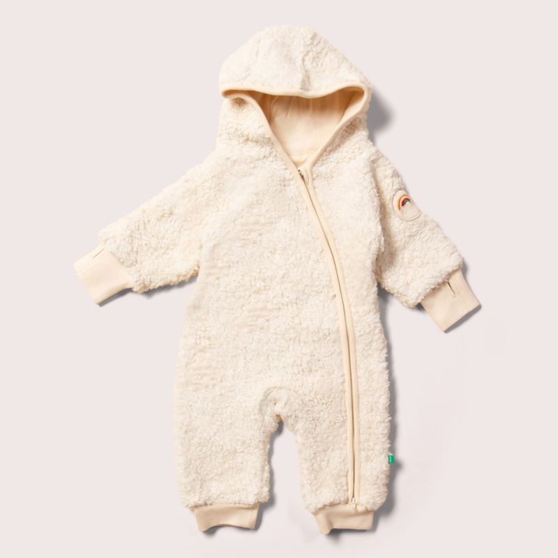 Little Green Radicals babydress bomullsteddy - kun 0-3 mnd