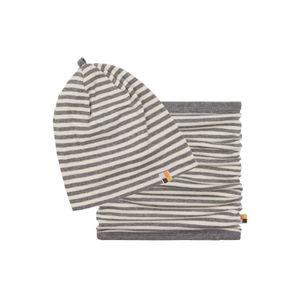 Hovedbilde Loud + Proud lue og hals gr&aring; striper