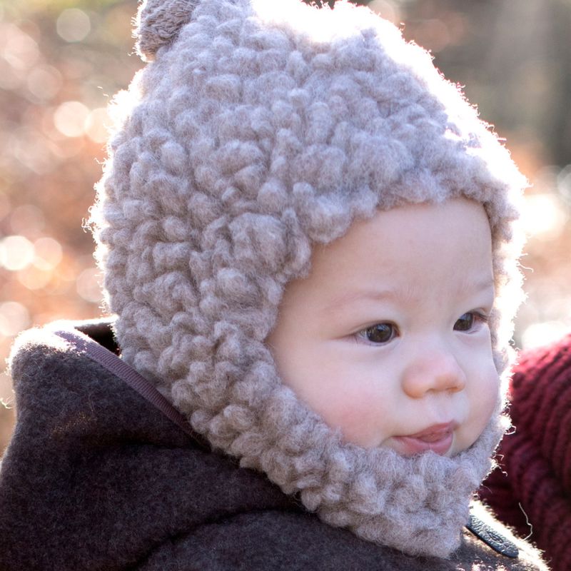Pure Pure lodden babylue ull/Tencel kneppehals