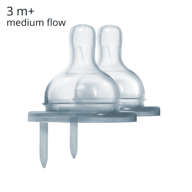 Hovedbilde Pura Kiki® 2-pk. flaskesmokk Medium Flow 3 mnd+
