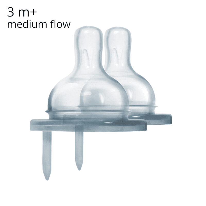 Pura Kiki® 2-pk. flaskesmokk Medium Flow 3 mnd+
