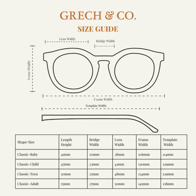 Grech & Co. solbriller barn 3-8 år - velg farge