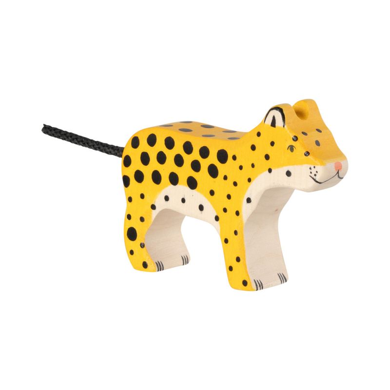 Holztiger trefigur liten leopard