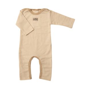 Hovedbilde Lilano pysj/heldrakt ull/silke striper sand