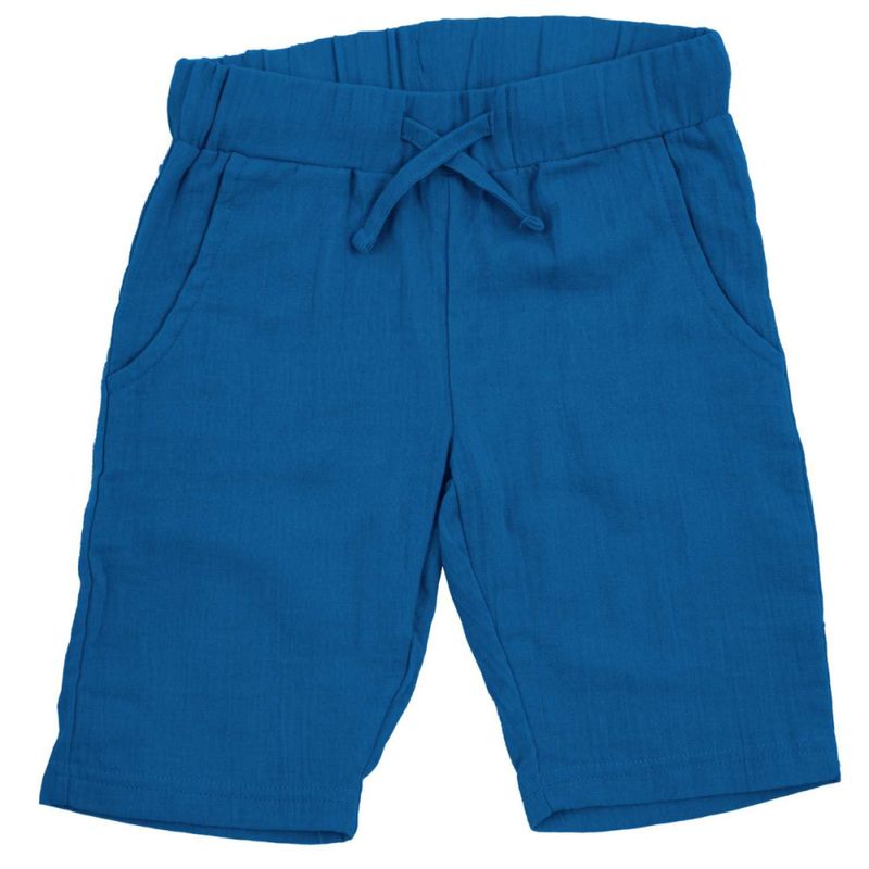Maxomorra knelang shorts musselin blå