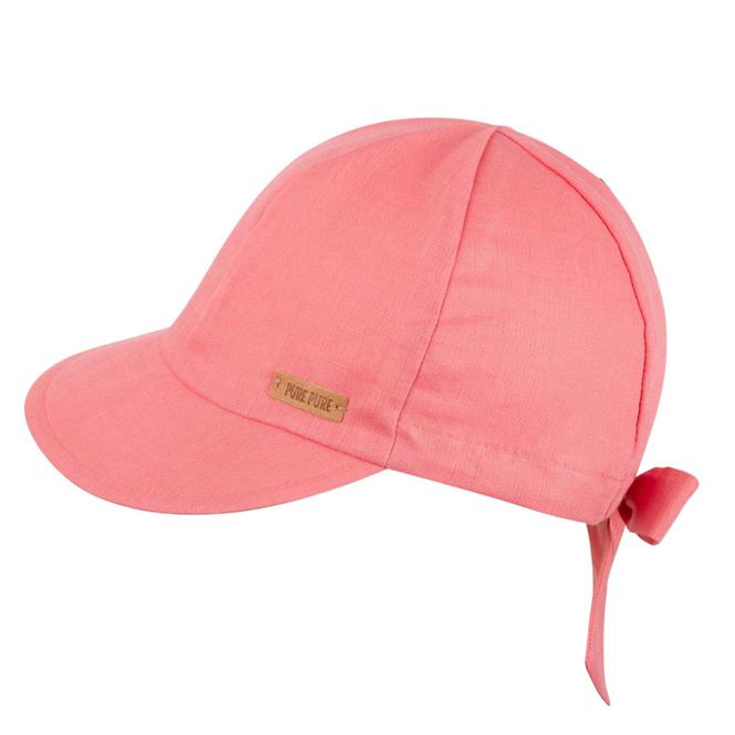 Hovedbilde Pure Pure caps lin/bomull rosa sløyfe - str. 53, ...