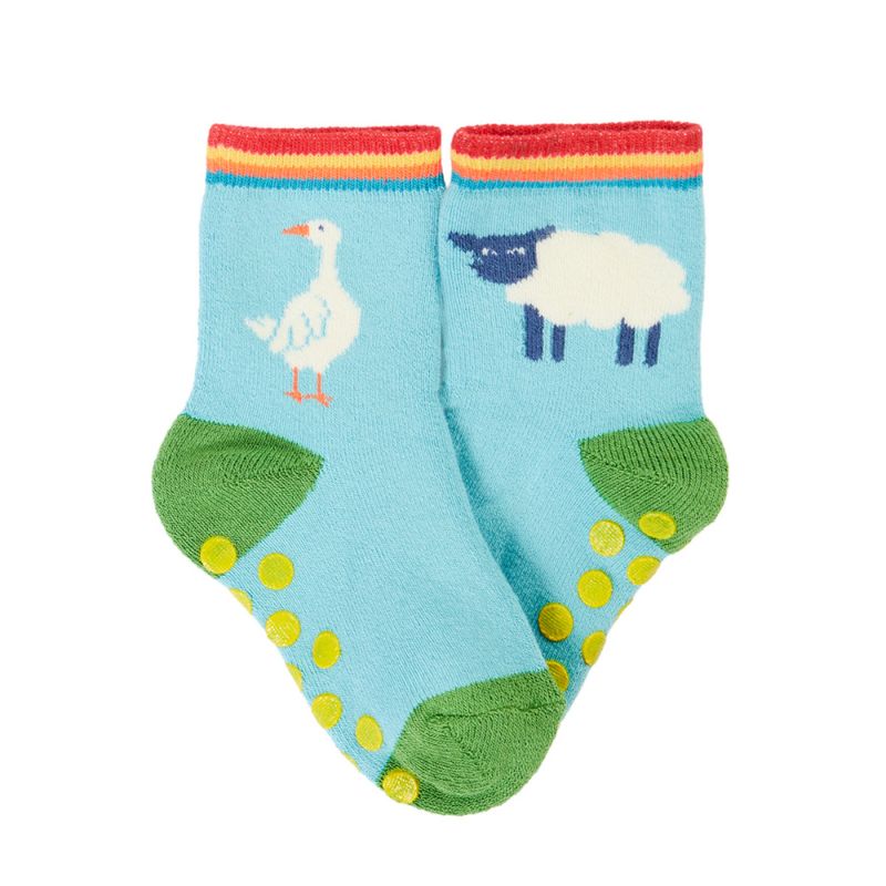 Frugi 2-pk. sokker antiskli striper/sau