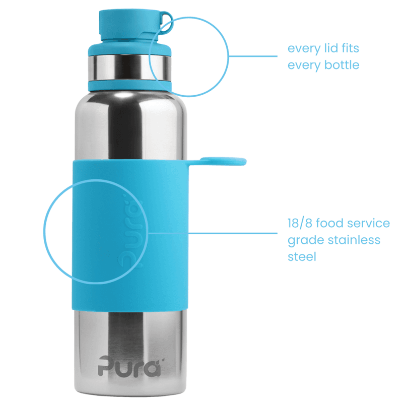 Pura Sport™ flaske stål 850 ml Aqua