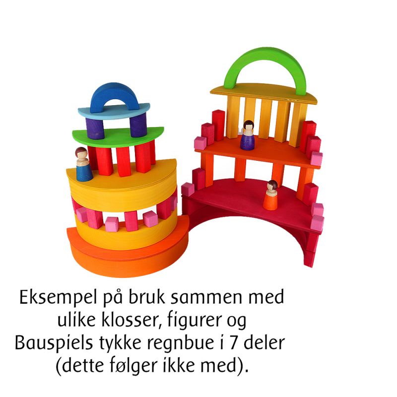 Bauspiel halvsirkler regnbue 6 stk.